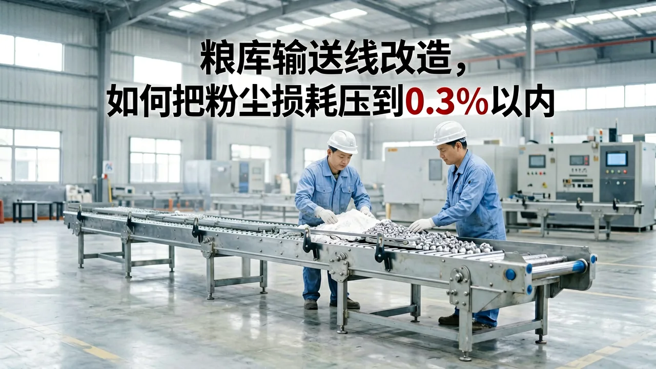 粮库输送线改造，如何把粉尘损耗压到0.3%以内